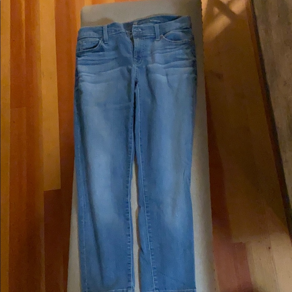 Med-light wash seven for all mankind skinny jean